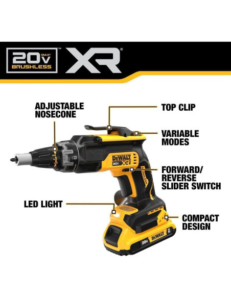 Destornillador de Pladur DEWALT 20V Max XR + Herramienta de Corte Destornillador de Pladur DEWALT 20V Max XR + Herramienta de Corte