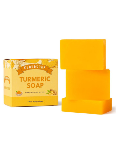 Jabón de Cúrcuma Cloudsoap - Barra Hidratante 3x99g
