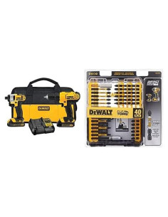 Taladro/Impacto DEWALT DCK240C2 20V con 40 Piezas