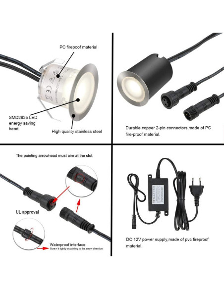 Kits de luces LED SMY 16 piezas 12V IP67 para exterior Kits de luces LED SMY 16 piezas 12V IP67 para exterior