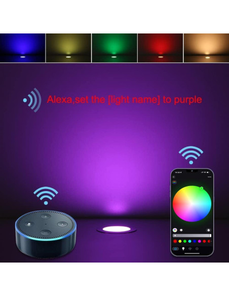 Kit de luces LED RGBW Sumaote 30pcs control WiFi IP67 Kit de luces LED RGBW Sumaote 30pcs control WiFi IP67