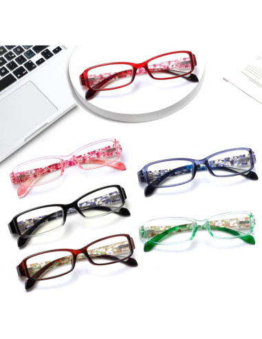 Gafas de lectura Henotin 6 pares bloqueadoras luz azul 1.25x