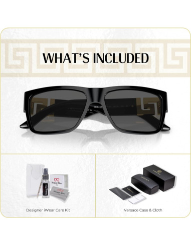 Gafas de sol cuadradas Versace VE4296 unisex con kit de cuidado