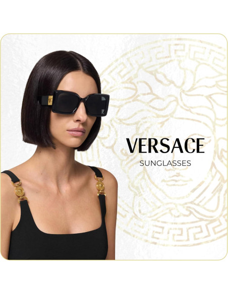 Gafas de sol cuadradas Versace VE4296 unisex con kit de cuidado Gafas de sol cuadradas Versace VE4296 unisex con kit de cuidado