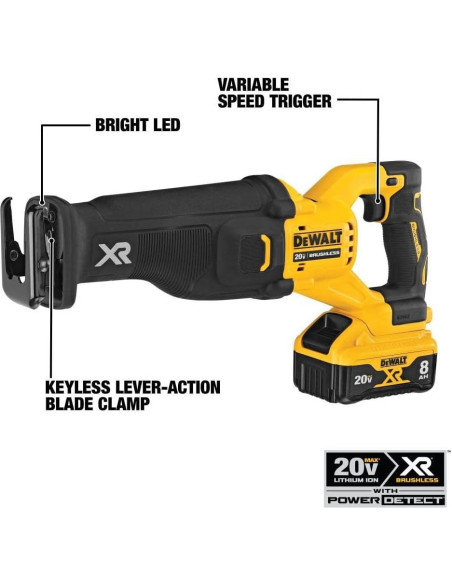 Sierra Recíproca DEWALT 20V MAX XR DCS368B 3,78 kg Sierra Recíproca DEWALT 20V MAX XR DCS368B 3,78 kg