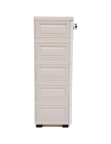Tocador de Plástico Eapmic con 6 Cajones Estilo Oso 50x35x102cm