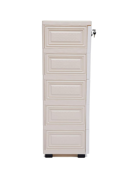 Tocador de Plástico Eapmic con 6 Cajones Estilo Oso 50x35x102cm Tocador de Plástico Eapmic con 6 Cajones Estilo Oso 50x35x102cm