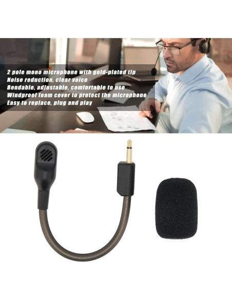 Micrófono de Reemplazo Bewinner para Auriculares Razer BlackShark V2 Micrófono de Reemplazo Bewinner para Auriculares Razer BlackShark V2