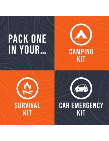 Mantas de Emergencia Go Time Gear - Paquete de 4, Mylar Térmico