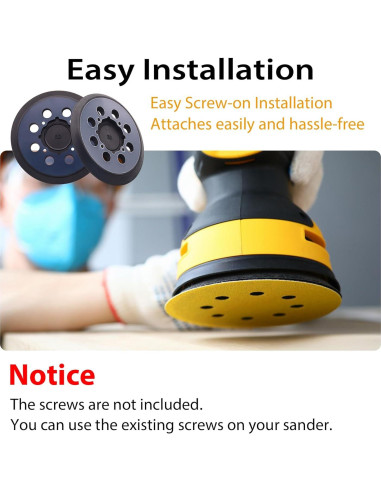 Paquete de 3 almohadillas Dewalt 12,7 cm para lijadora