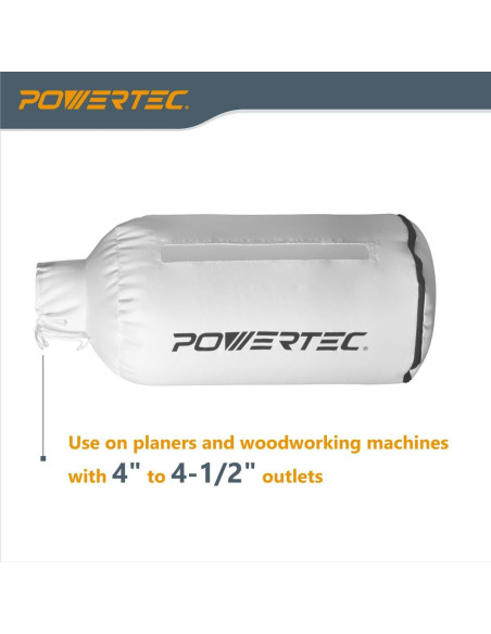 Bolsa de polvo POWERTEC 30 micrones con abrazadera 4" Bolsa de polvo POWERTEC 30 micrones con abrazadera 4"