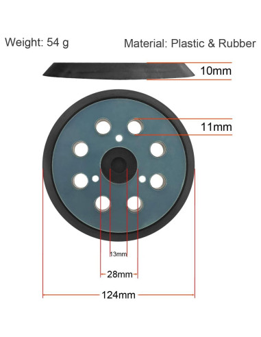 Pad de Reemplazo 5" M-jump para Lijadora Orbital DeWalt