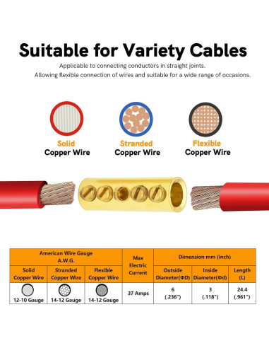 Conectores de empalme mecánico SVAAR 14-12 AWG 20 PCS