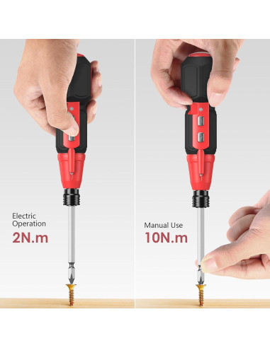 Destornillador Eléctrico LOFICOPER Inalámbrico 10 Puntas LED