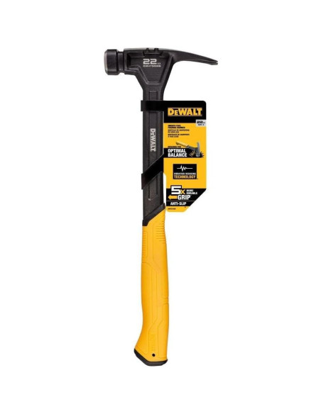 Martillo de enmarcar Dewalt DWHT51006 22Oz con agarre antideslizante Martillo de enmarcar Dewalt DWHT51006 22Oz con agarre antideslizante
