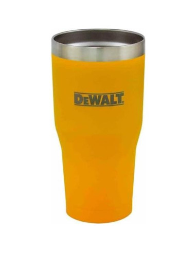 Vaso Térmico DEWALT 887 ml Amarillo Aislado Doble Pared