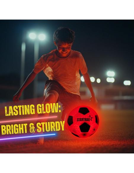 Pelota de Fútbol Iluminada TOMLEON LED-SOCCER Naranja 21.6cm Pelota de Fútbol Iluminada TOMLEON LED-SOCCER Naranja 21.6cm