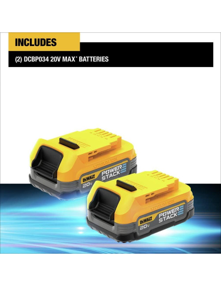 Batería DEWALT 20V MAX XR POWERSTACK 2 Piezas Compactas Batería DEWALT 20V MAX XR POWERSTACK 2 Piezas Compactas