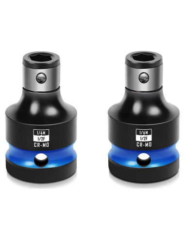 Adaptadores de Socket 1/2 a 1/4 BLACKROBOT 2PCS Acero Cr-Mo