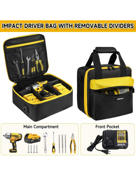 Funda para Destornillador de Impacto MRINCA 26.9x17.8cm Funda para Destornillador de Impacto MRINCA 26.9x17.8cm