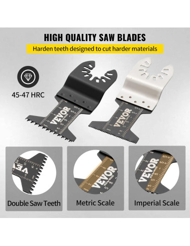 Hojas de Sierra Oscilante VEVOR 50 PCS para Madera y Metal