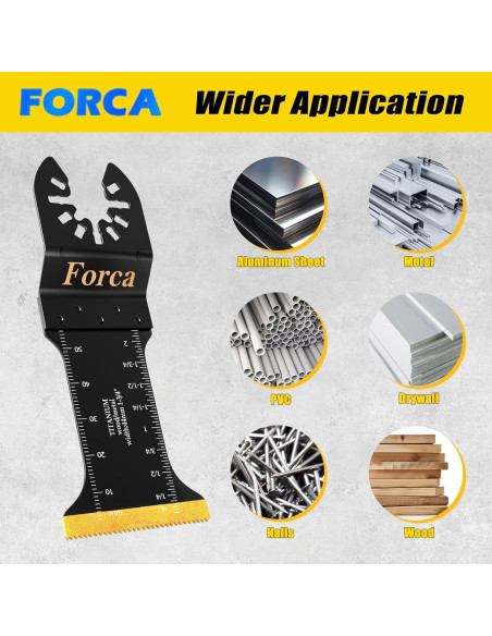 Cuchillas Oscilantes Forca 25pcs Titanio Corte Metal Madera Cuchillas Oscilantes Forca 25pcs Titanio Corte Metal Madera