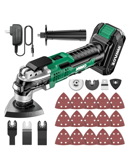 KIMO Herramienta Oscilante Inalámbrica 20V 26 Accesorios KIMO Herramienta Oscilante Inalámbrica 20V 26 Accesorios