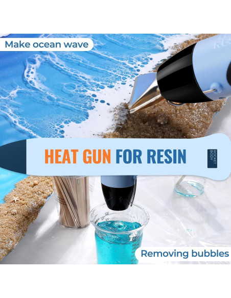 Pistola de Calor LET'S RESIN 350W Doble Temperatura 250-400C Pistola de Calor LET'S RESIN 350W Doble Temperatura 250-400C