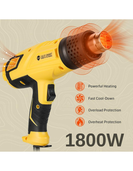 Pistola de Calor SainSmart 1800W con 4 Boquillas Pistola de Calor SainSmart 1800W con 4 Boquillas