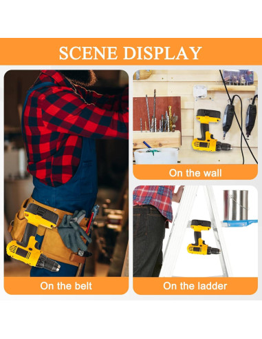 5 Clips de Cinturón COITEK para Dewalt N268241 - Acero Inoxidable