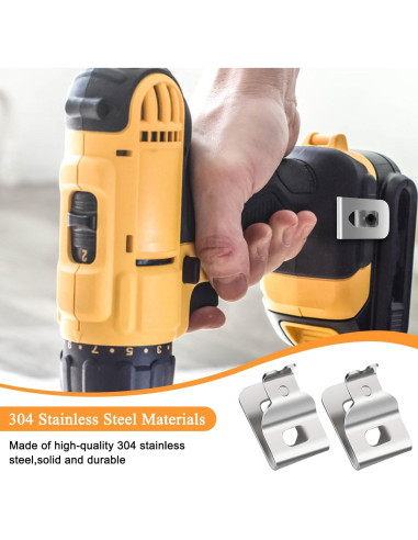 5 Clips de Cinturón COITEK para Dewalt N268241 - Acero Inoxidable
