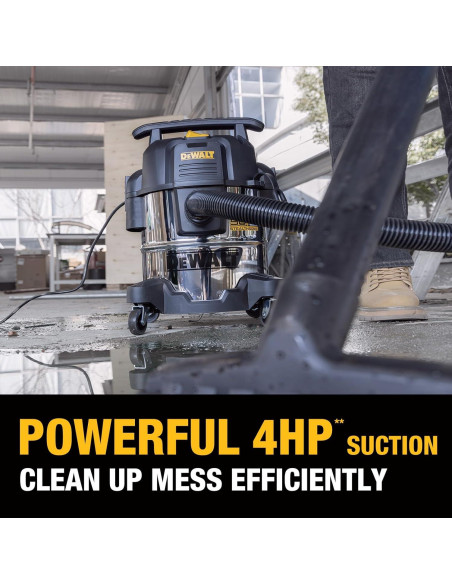 Aspiradora de Taller DEWALT DXV05S-QT 5 Galones 4 HP Húmeda y Seca Aspiradora de Taller DEWALT DXV05S-QT 5 Galones 4 HP Húmeda y Seca