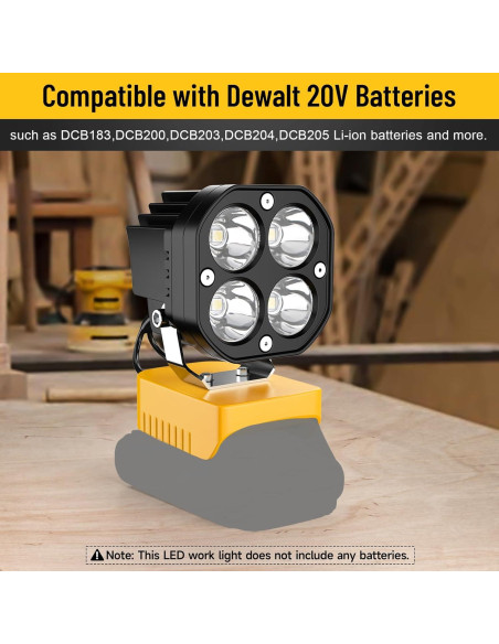 Luz de trabajo LED Azocek 40W 6000LM 20V inalámbrica Luz de trabajo LED Azocek 40W 6000LM 20V inalámbrica