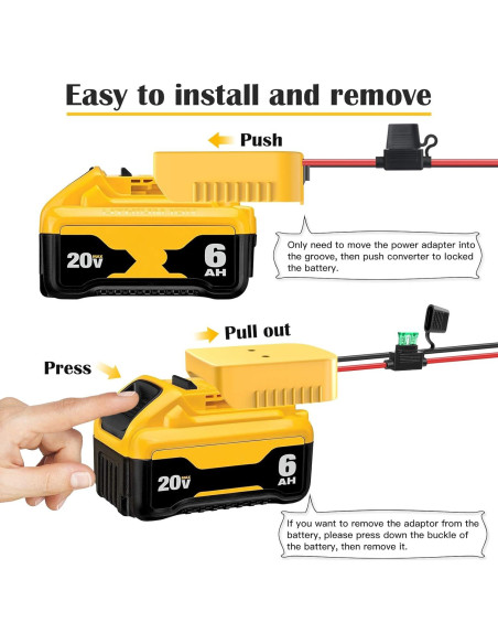 Adaptador Power Wheels Koezeoi para Batería Dewalt 20V Adaptador Power Wheels Koezeoi para Batería Dewalt 20V