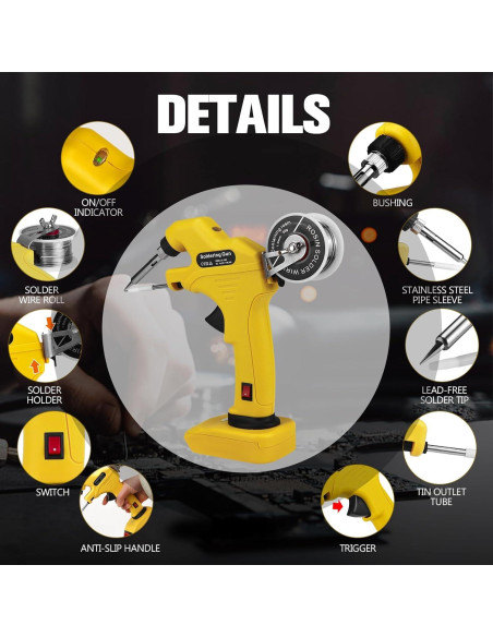 Kit Soldador Inalámbrico RexLeLXB 30W para Dewalt 20V Kit Soldador Inalámbrico RexLeLXB 30W para Dewalt 20V
