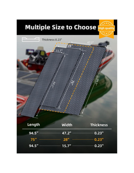 Suelo de Barco FOCEAN EVA 190.5x71.1cm Antideslizante Suelo de Barco FOCEAN EVA 190.5x71.1cm Antideslizante