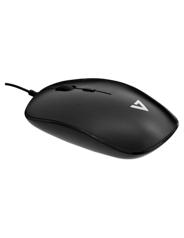 Ratón Óptico USB V7 MU200 4 Botones Ajustable Negro