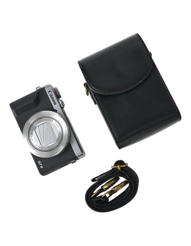 Funda de cámara de cuero PU BMAOLLONGB para Canon G7 X II/III y Sony RX100