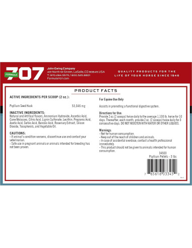 Suplemento Equino Psyllium Pellets Formula 707 1.36 kg
