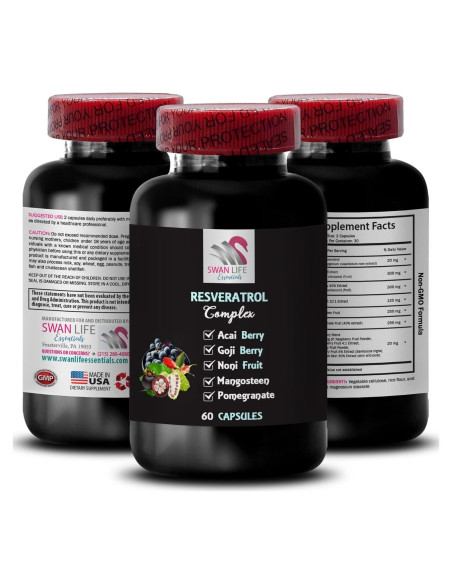 Suplemento de Resveratrol con Bayas de Acai - 60 Cápsulas Suplemento de Resveratrol con Bayas de Acai - 60 Cápsulas