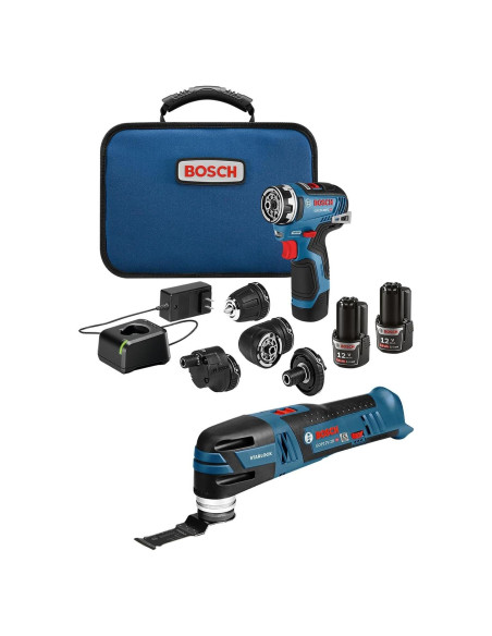 Kit Combo Bosch 12V Max Taladro Chameleon y Multiuso Starlock Kit Combo Bosch 12V Max Taladro Chameleon y Multiuso Starlock