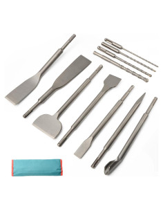 Juego de 11 Piezas Brocas y Cinceles YOSIGHT SDS-Plus