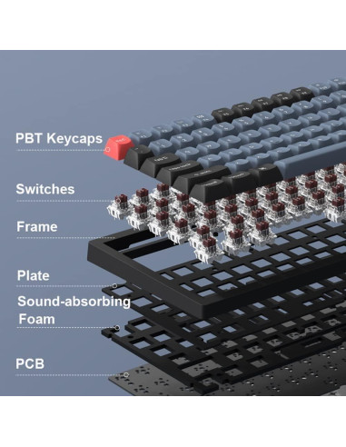 Teclado Mecánico Inalámbrico Keychron K10 Pro 108 Teclas Retroiluminado