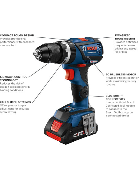 Kit de 6 Herramientas Bosch GXL18V-601B25 18V con Baterías Kit de 6 Herramientas Bosch GXL18V-601B25 18V con Baterías