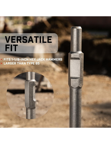 Cincel Punta y Plano XtremepowerUS 3,06 kg para Martillo Cincel Punta y Plano XtremepowerUS 3,06 kg para Martillo