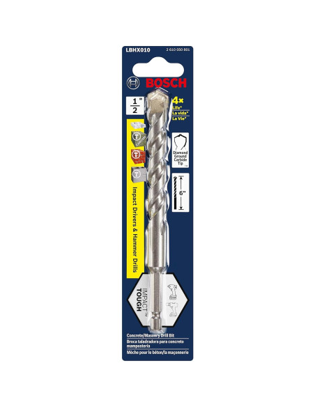 Broca de Martillo Bosch 1/2" x 15 cm Punta Hexagonal Broca de Martillo Bosch 1/2" x 15 cm Punta Hexagonal