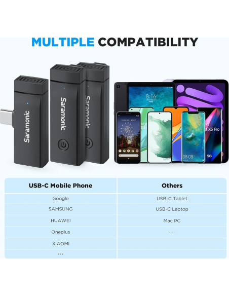 Micrófono Lavalier Inalámbrico Saramonic SR-Blink Go-U2 Micrófono Lavalier Inalámbrico Saramonic SR-Blink Go-U2