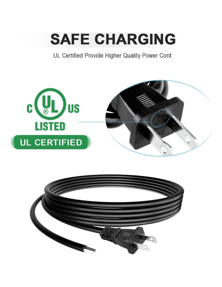 Cable de alimentación 3 m UL Jantoy compatible Bosch 1581DVS Cable de alimentación 3 m UL Jantoy compatible Bosch 1581DVS