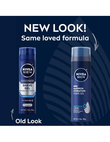 Gel de Afeitar NIVEA MEN Hidratación Máxima 3 Latas 198 g