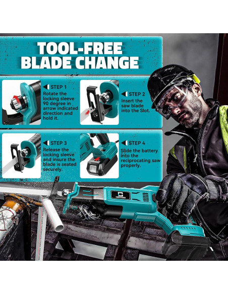 Sierra Recíproca Inalámbrica Cerycose para Makita 18V Sierra Recíproca Inalámbrica Cerycose para Makita 18V